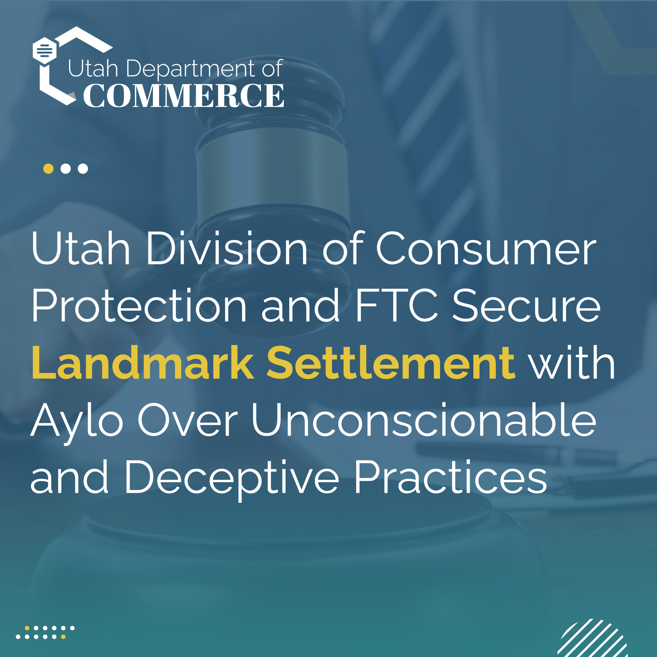 Featured image for “PRESS RELEASE: Utah Division of Consumer Protection and FTC Secure Landmark Settlement with Aylo Over Unconscionable and Deceptive Practices ”